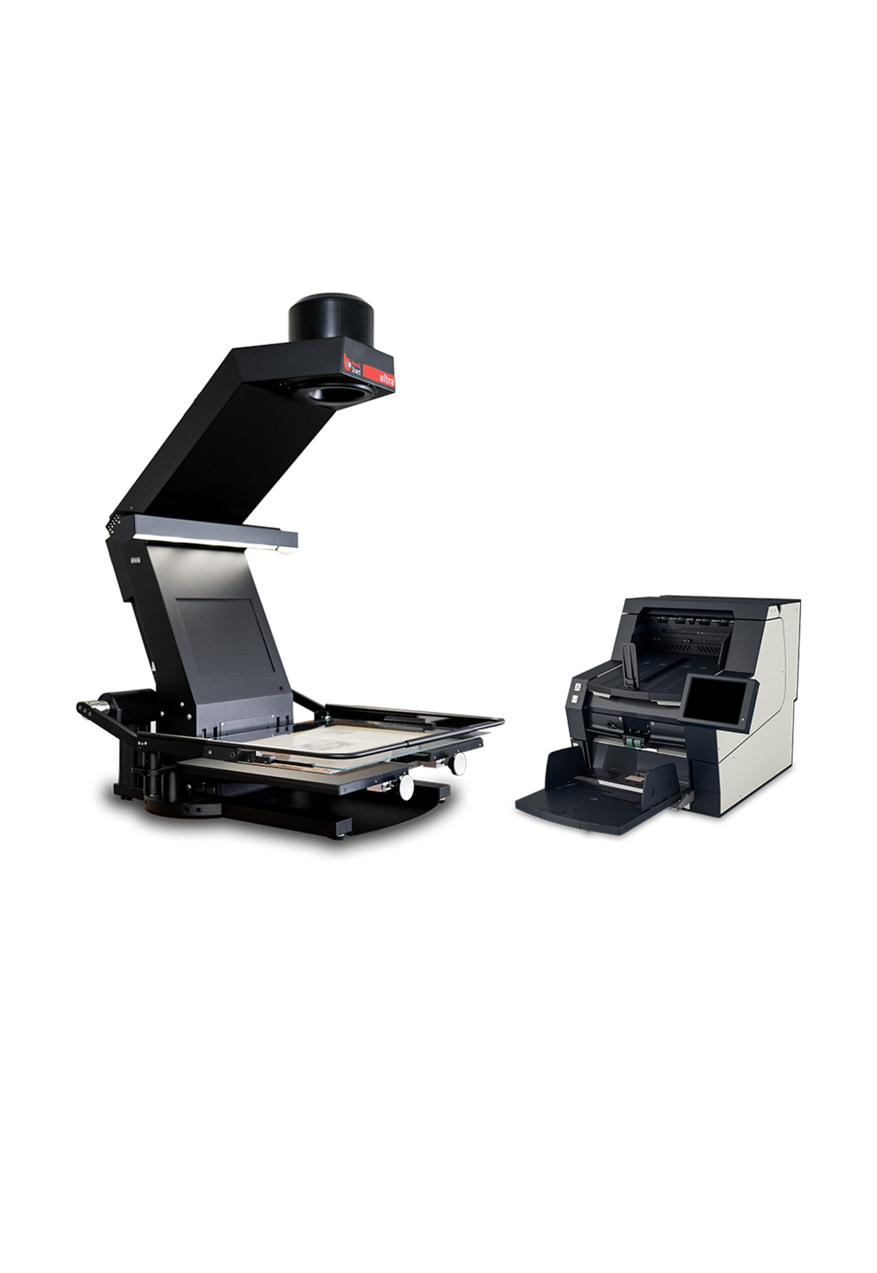 Hybrid scanning solution - book net book scanners