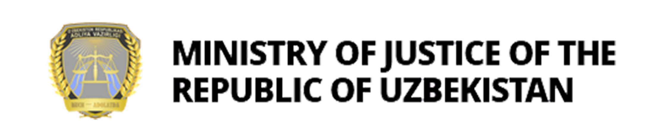 Logo Usbekisches Justizministerium mit Schriftzug