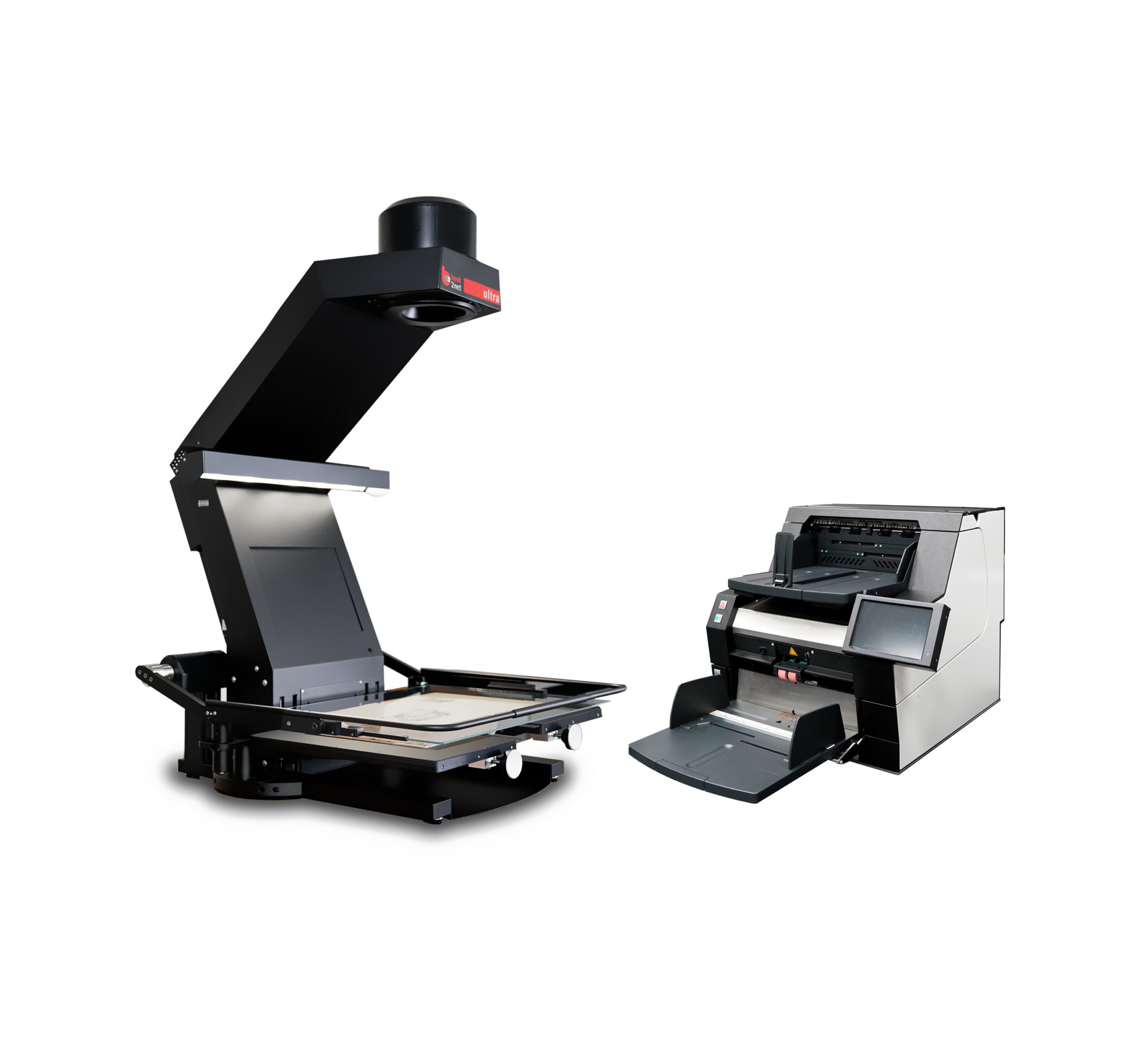 Hybrid scanning solution - book net book scanners